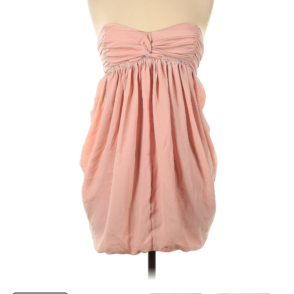 Strapless Pink Cocktail Dress